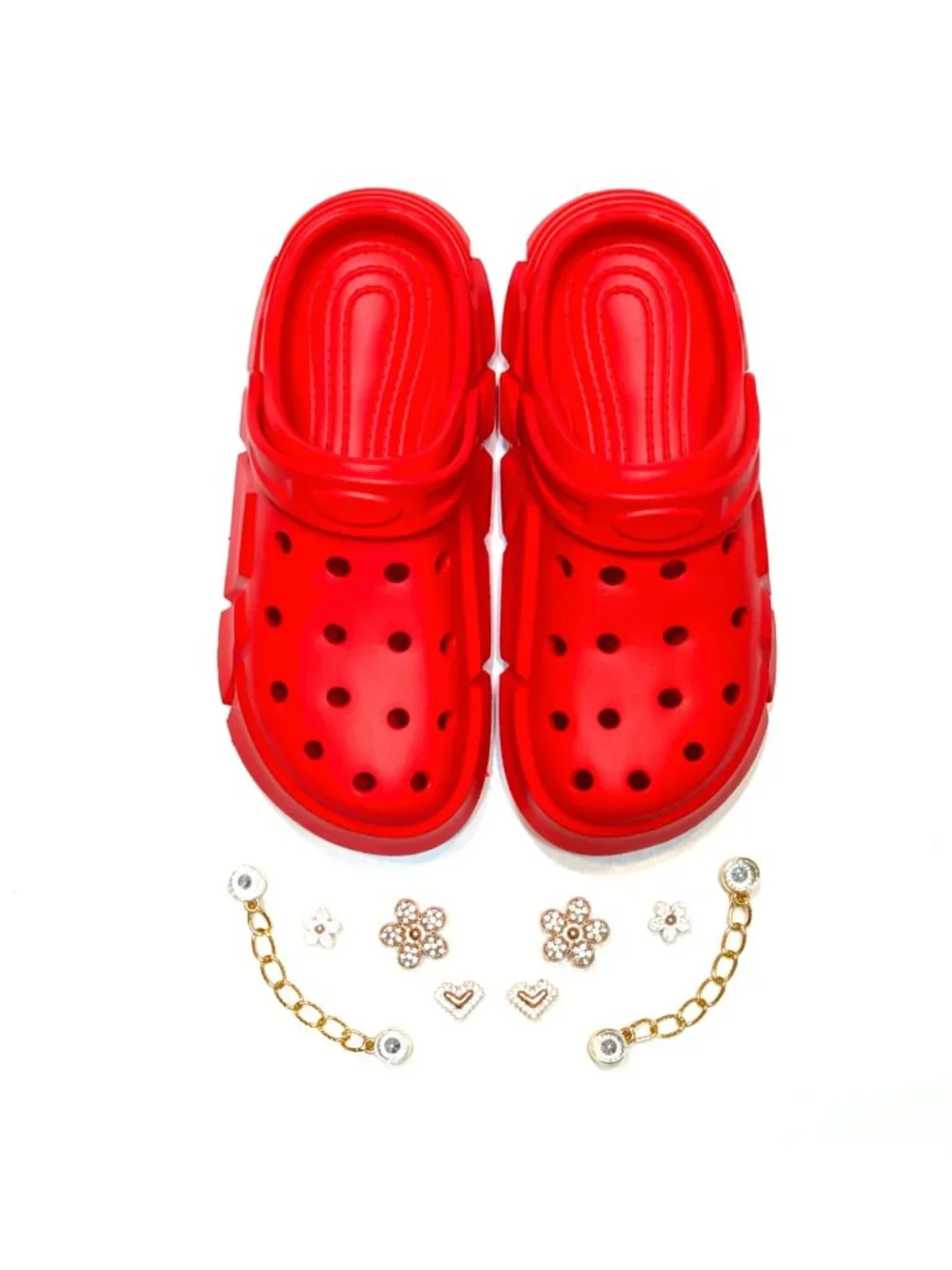 GIRL'S RED CLOGS - Accessories Included, Little & Big Kids' (C11-J4)